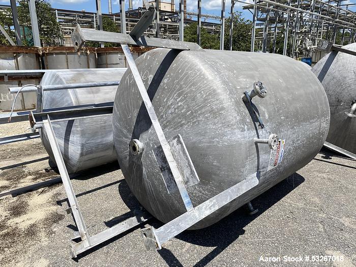 1050 gallon Circleville Metal Works, Vertical Tank, 304 Stainless Steel, 66" diameter x 72" straight side - Image 3