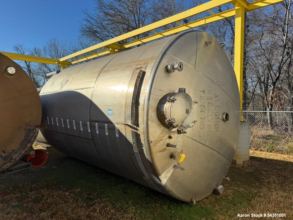 15,000 gallon Letco, Storage Tank, Stainless Steel, 144" diameter x 216" straight side, dished top & bottom - Image 1