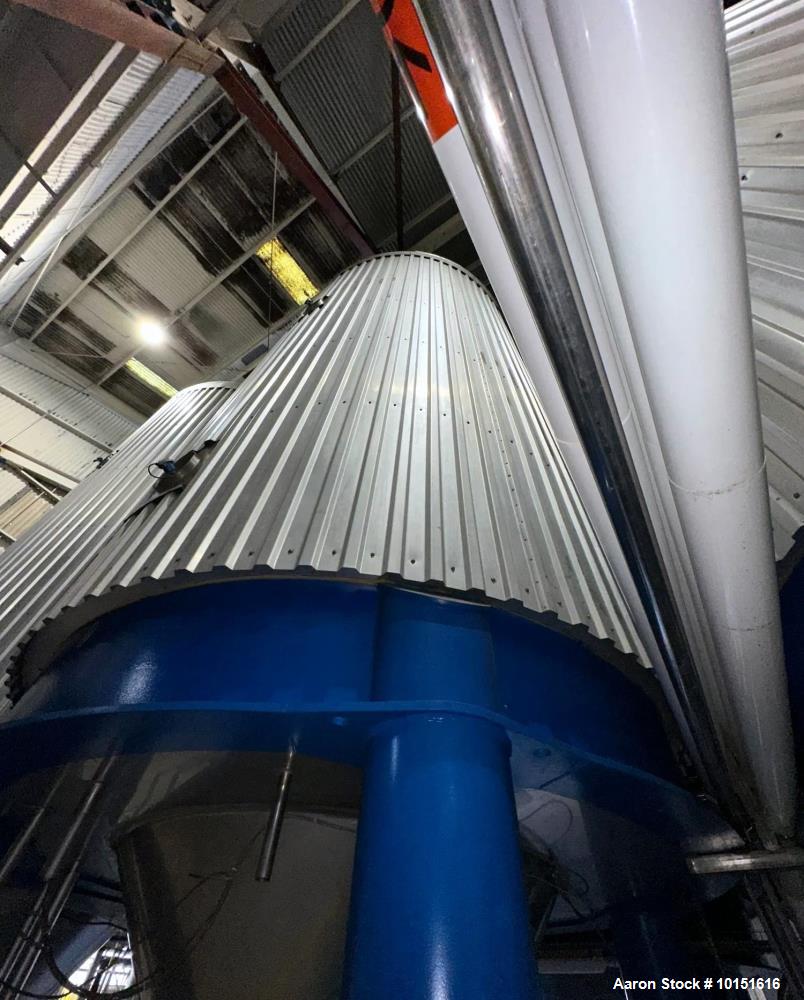 300 BBL Ziemann Bauer, Fermentation Tank, 304 Stainless Steel, 10' 2" diameter x 30' H, cone bottom, glycol - Image 3