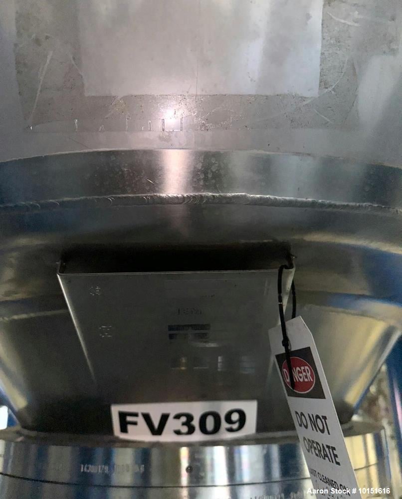 300 BBL Ziemann Bauer, Fermentation Tank, 304 Stainless Steel, 10' 2" diameter x 30' H, cone bottom, glycol - Image 7