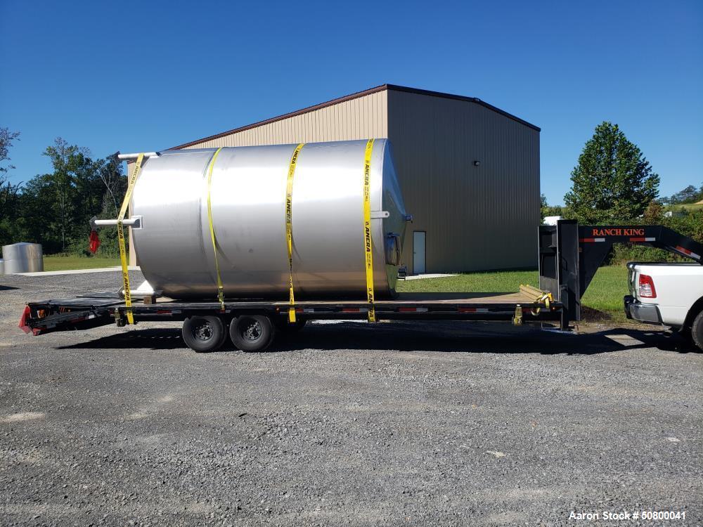 6,500 gallon Vertical Storage Tank, Stainless Steel, 114" diameter x 144" straight side, single wall, cone - Image 3