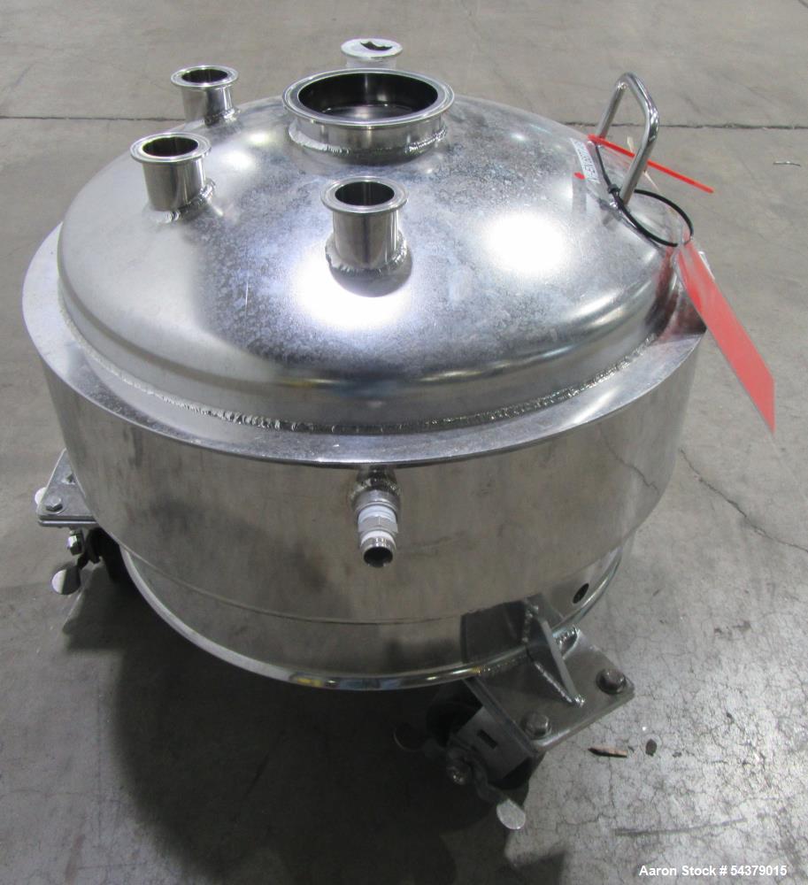 8.7 gallon Alloy Products, Portable Jacketed Tank, 316L Stainless Steel, 17" diameter x 6" straight side, 125 - Image 4