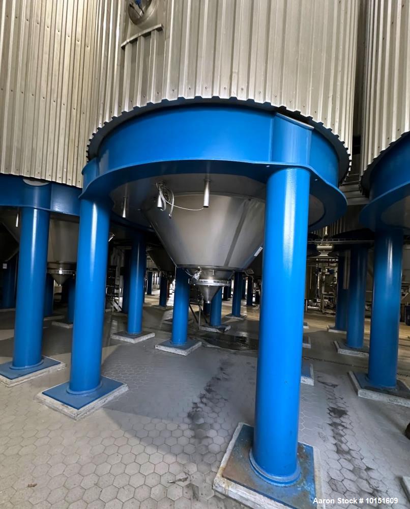 9,300 gallon Ziemann Bauer, 300 BBL Fermenter, 304 Stainless Steel, 10' 2" diameter x 30' H, cone bottom - Image 4