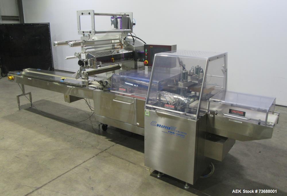 Fuji #FW-3410/Ba7, Horizontal Box Motion Flow Wrapper, 10-150 PPM, 25" film width, Yaskawa servo, Markem - Image 2