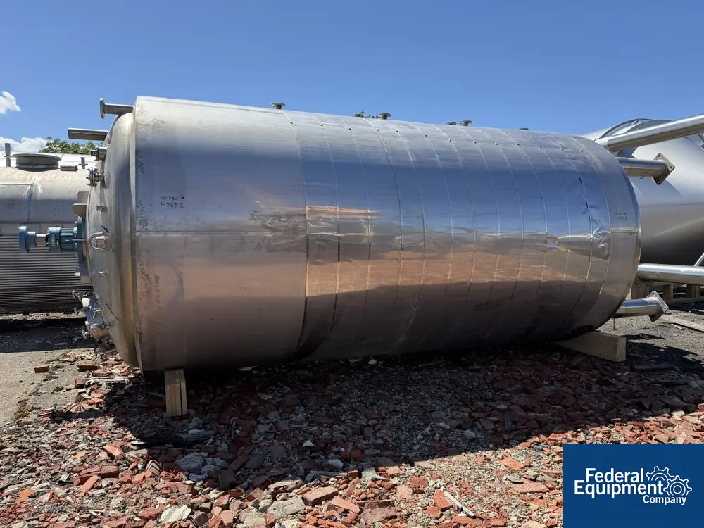 7,926 gallon Feldmeier, Reactor, 316L Stainless Steel, 102" ID x 207" straight side, 50 PSI/FV @ 302&deg;F, 100 - Image 1