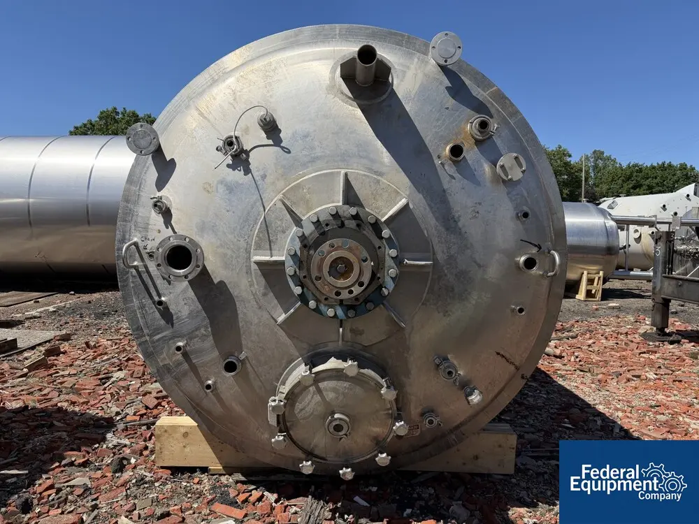 7,926 gallon Feldmeier, Reactor, 316L Stainless Steel, 102" ID x 207" straight side, 50 PSI/FV @ 302&deg;F, 100 - Image 8