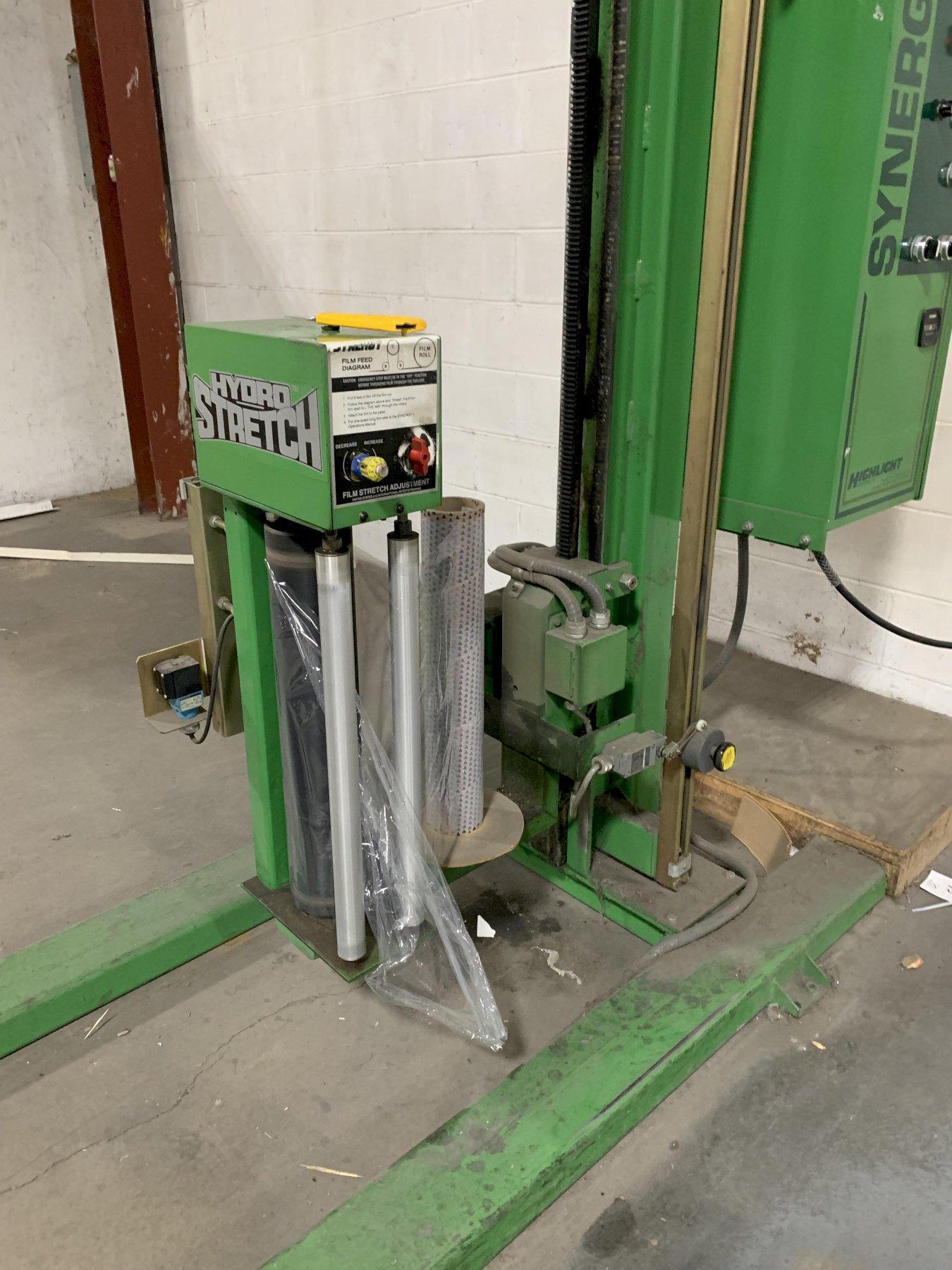 Synergy #SYNERGY-II, automatic shrink wrap machine with hydro stretch film feeder, 5' diameter turntable - Image 4