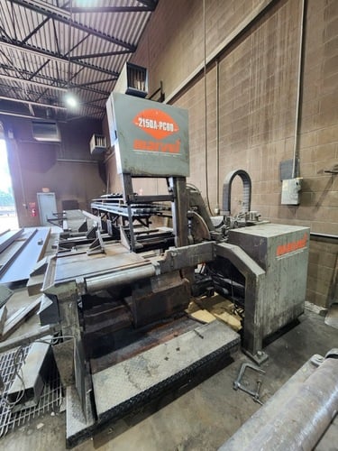 20" x 25" Marvel #2150A-PC2, tilt frame band saw, 30-500 FPM, 1.25" x 17' 6" blade, 99" max. index length - Image 2