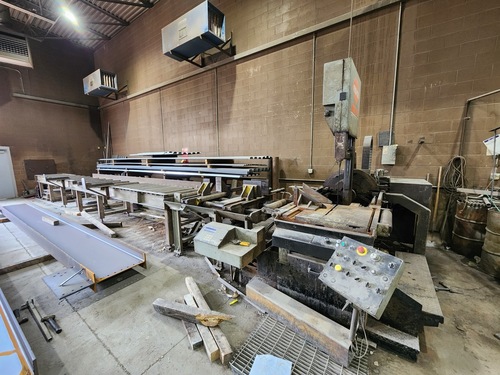 20" x 25" Marvel #2150A-PC2, tilt frame band saw, 30-500 FPM, 1.25" x 17' 6" blade, 99" max. index length - Image 3