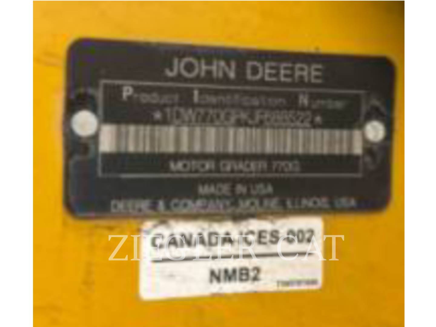Deere & Co 770GP, Motor Grader, 8675 hours, S/N: 1DW770GPKJF688522, 2018 - Image 6