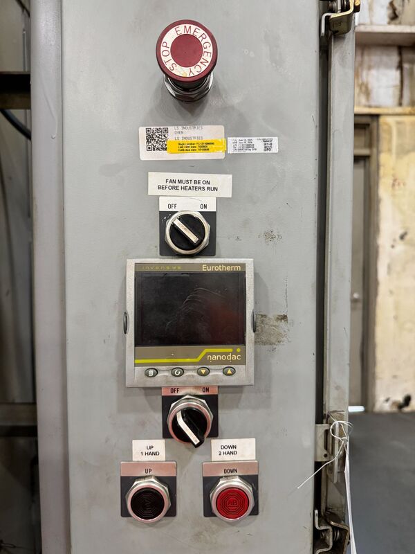 100" width x 36" H x 169" D L S Industries #0, tempering oven, 1000&deg;F, Eurotherm Nonodac PLC Control - Image 8