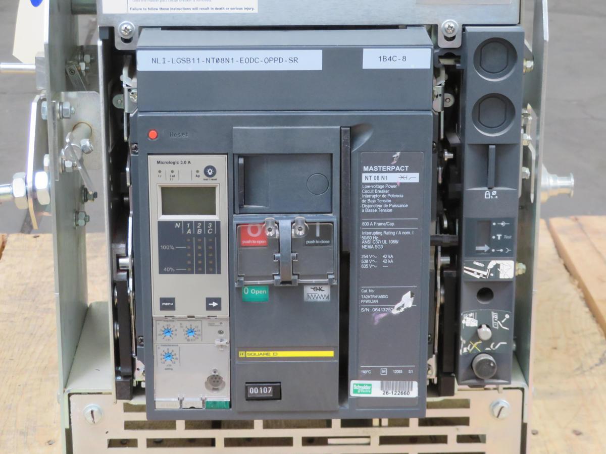800 Amps, Square D #LGSB11, Circuit Breaker, Masterpact Nt 08 N1, 508 VAC Voltage, 800 Amp Current - Image 7