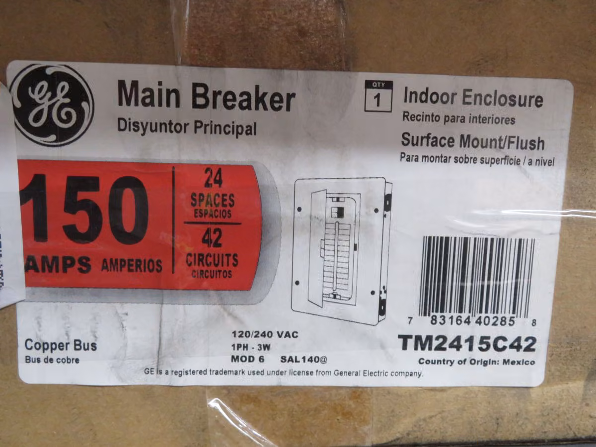 150 Amp, General Electric #TM2415C42, Main Breaker - Image 4