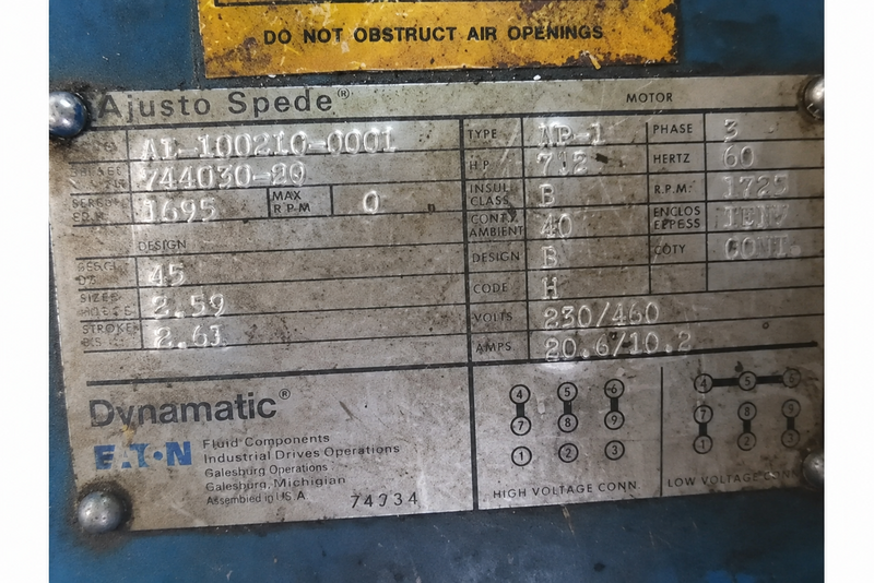 80 Ton, Standard #33x47, clamshell cutting press, heated platen, air clutch & brake - Image 5