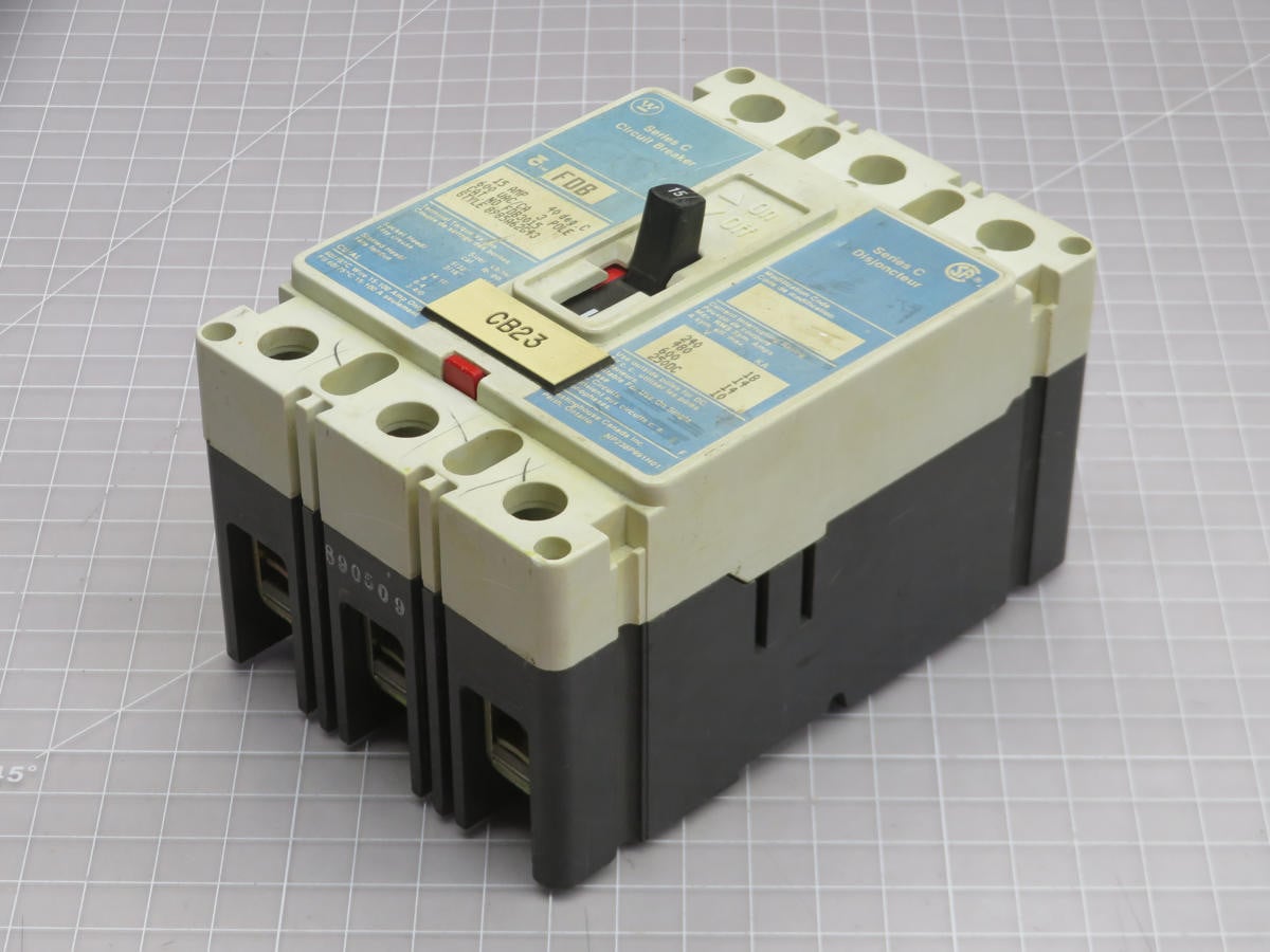 15 Amps, Westinghouse, FDB3015, Molded Case Circuit Breaker - Image 1