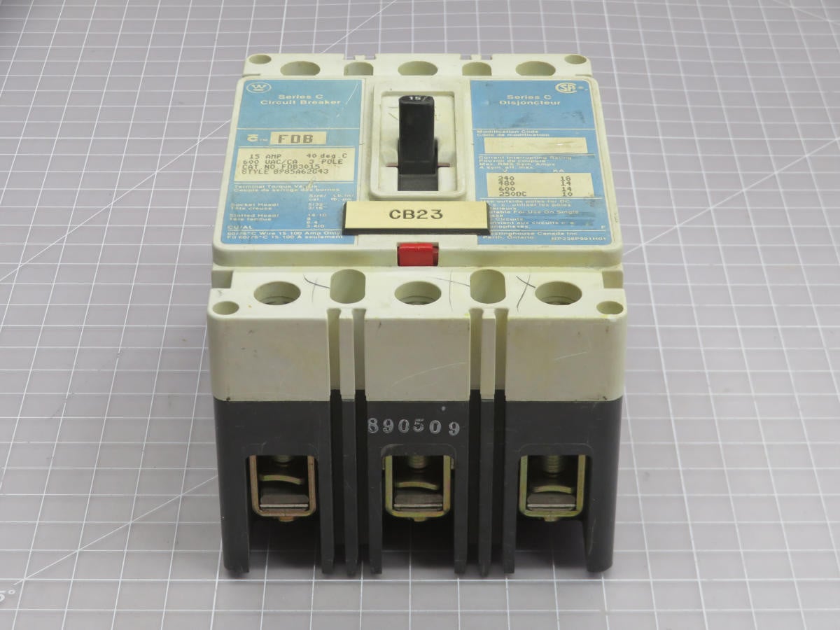 15 Amps, Westinghouse, FDB3015, Molded Case Circuit Breaker - Image 2