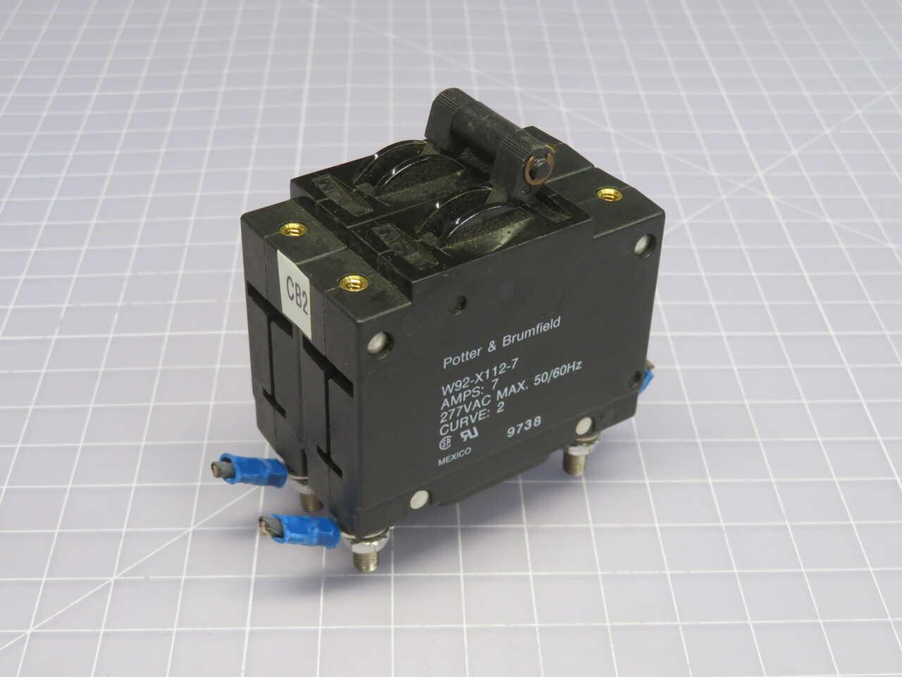 7 Amp, Potter & Brumfield #W92-X112-7, Circuit Breakers, LOT of 14 - Image 2