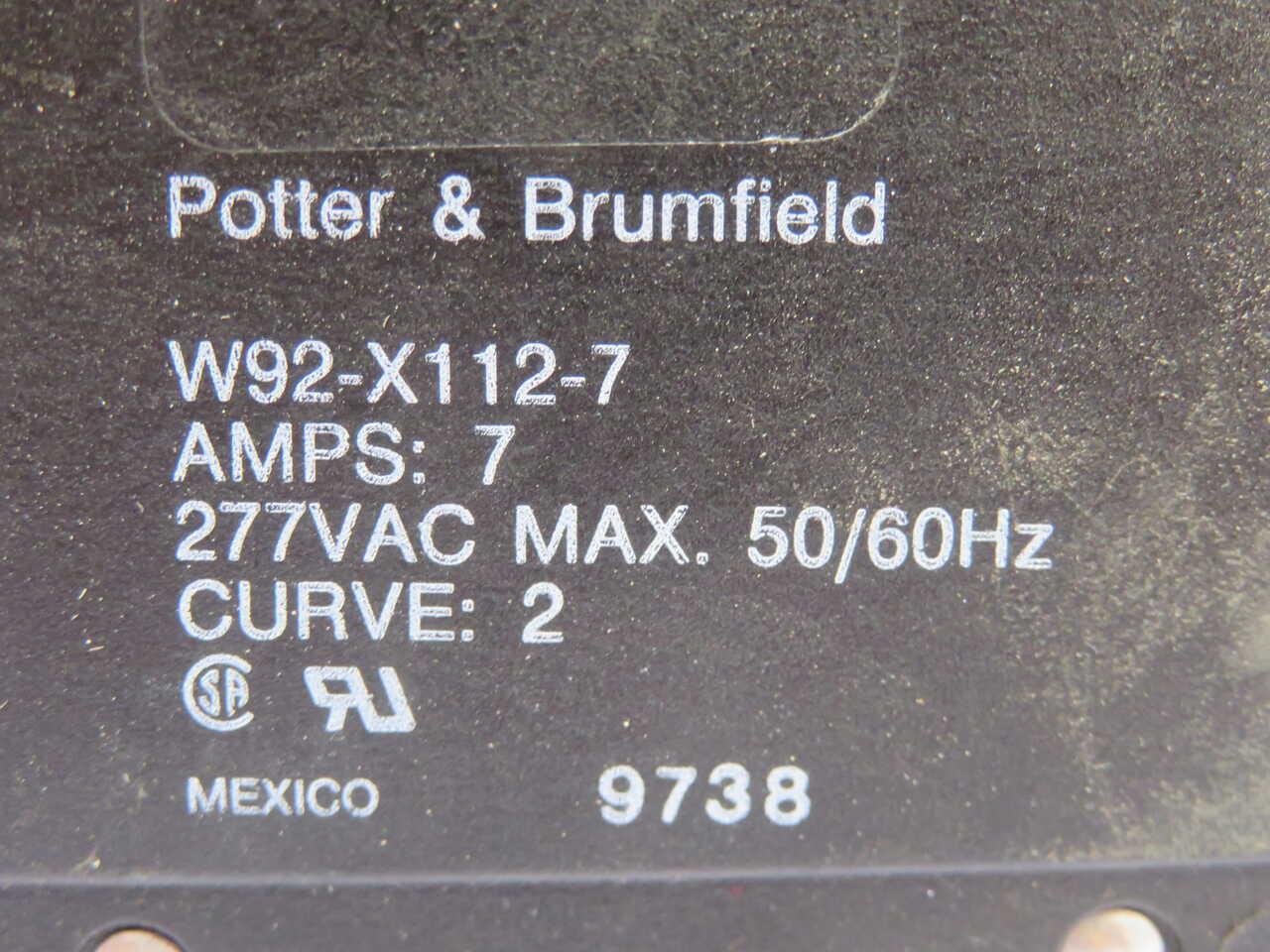 7 Amp, Potter & Brumfield #W92-X112-7, Circuit Breakers, LOT of 14 - Image 7
