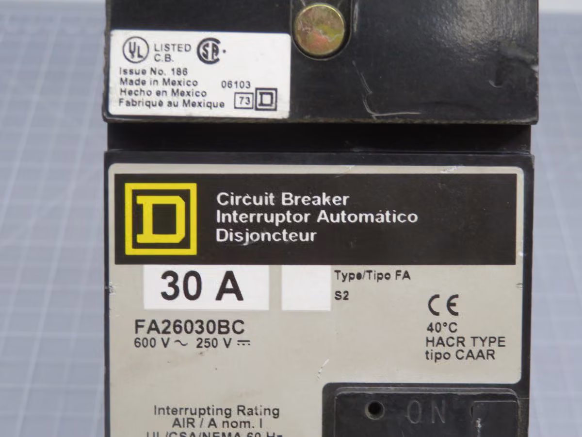 30 Amp, Square D #FA26030BC, Circuit Breaker - Image 7