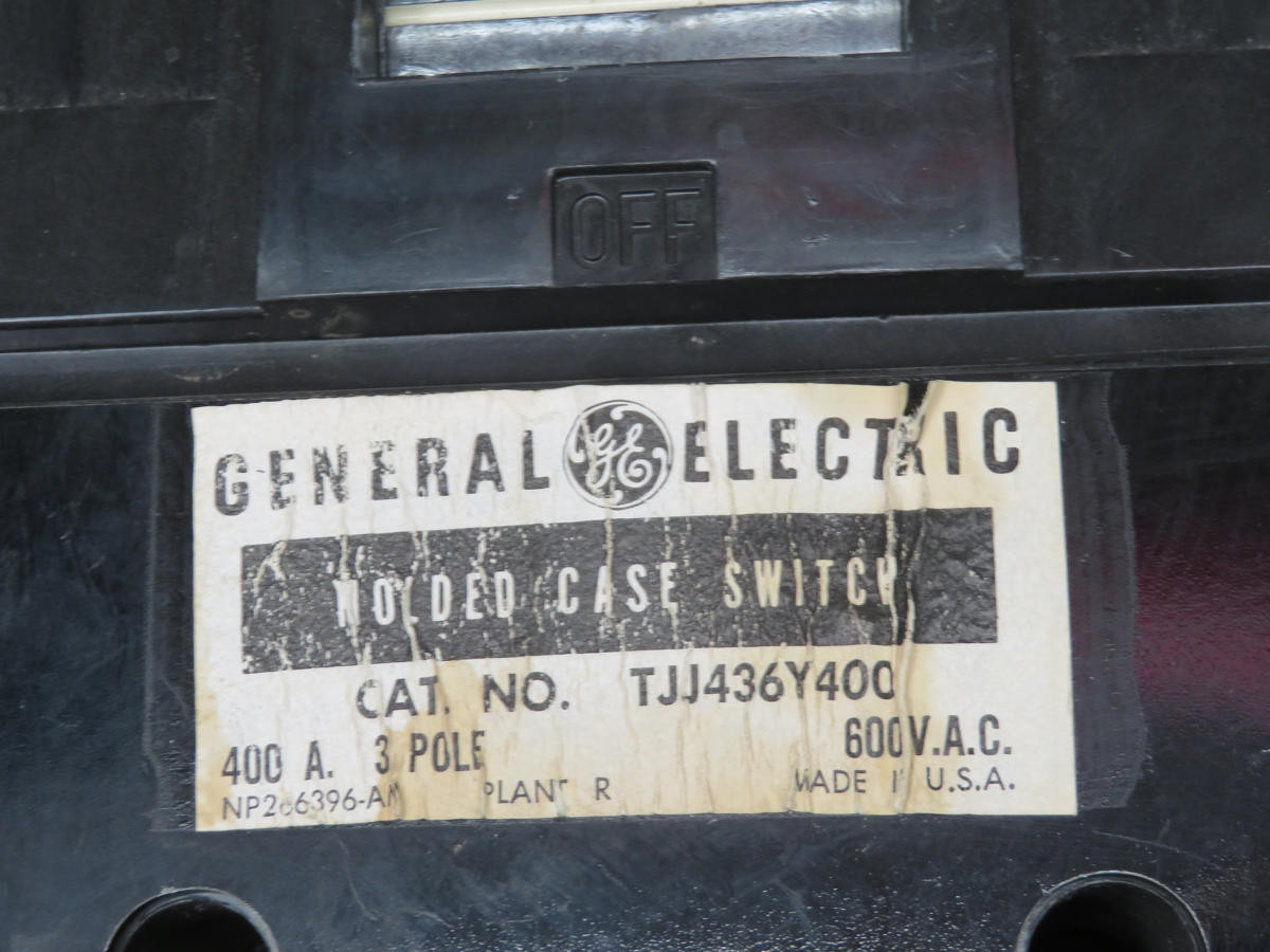 400 Amp, General Electric #TJJ436Y400, General Electric Circuit Breaker 3 Pole 400 A - Image 5
