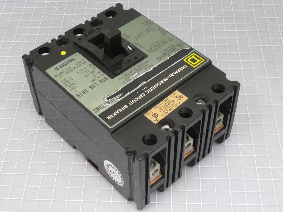 15 Amp, Square D #FAL360158043, Thermal-Magnetic Circuit Breaker - Image 3