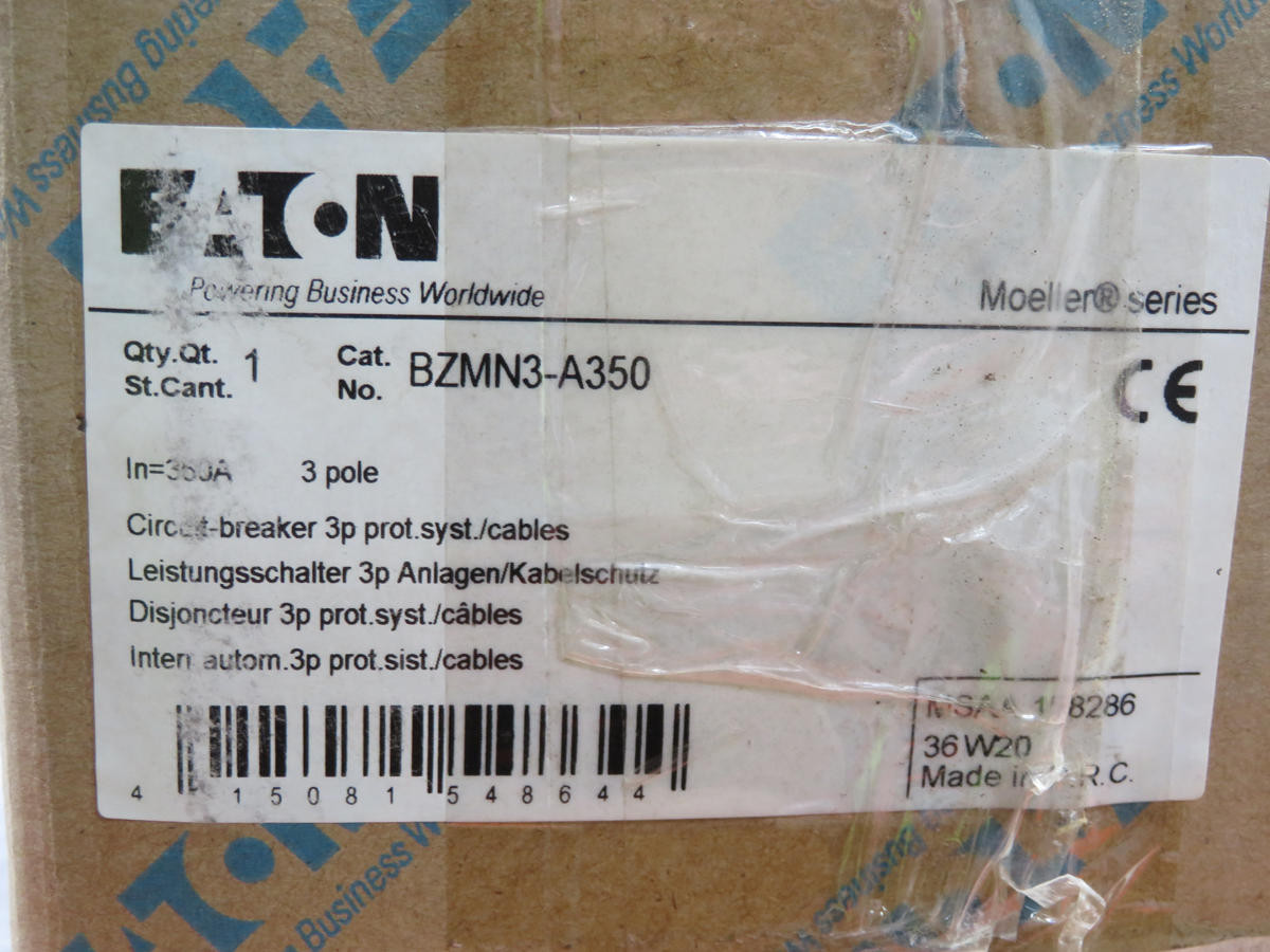 350 Amp, Eaton #BZMN3-A350, Molded Case Circuit Breaker - Image 4