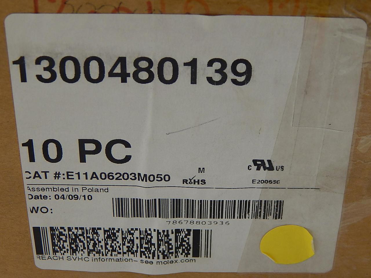 Molex #E11A06203M050, Cordset, LOT of 10, NEW - Image 4