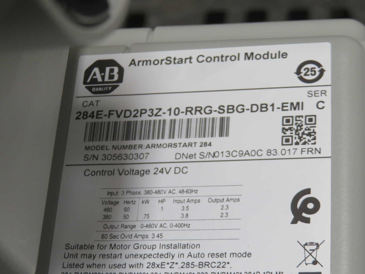 1 HP Allen-Bradley #2 84e-fvd2p3z-10-rrg, Variable Frequency Drive - Image 7