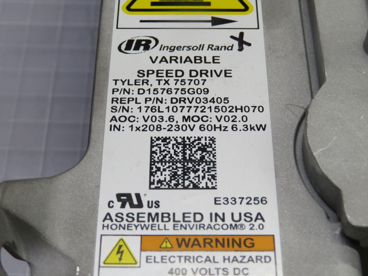 6.3 KW Ingersoll Rand #DRV03405, Variable Speed Drive - Image 4