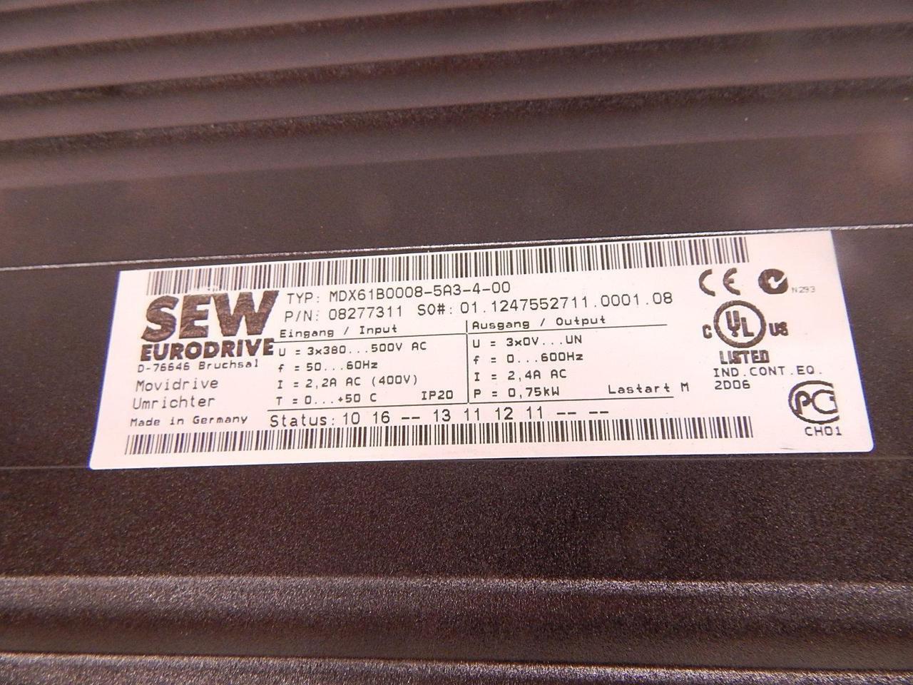 SEW Eurodrive #MDX61B0008-5A34-00, Frequency Converter - Image 6