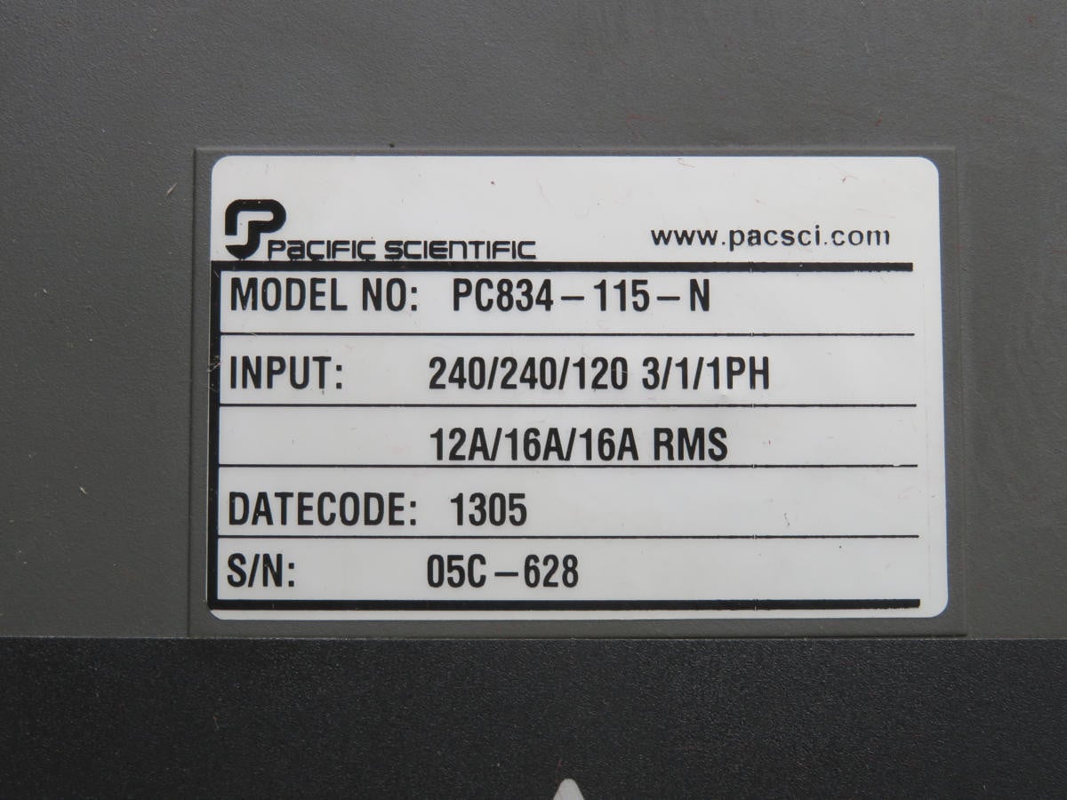 Pacific Scientific #PC834-115-N, Servo Drives, 15A Continuous Output, 30A Peak Output, Resolver Feedback - Image 4