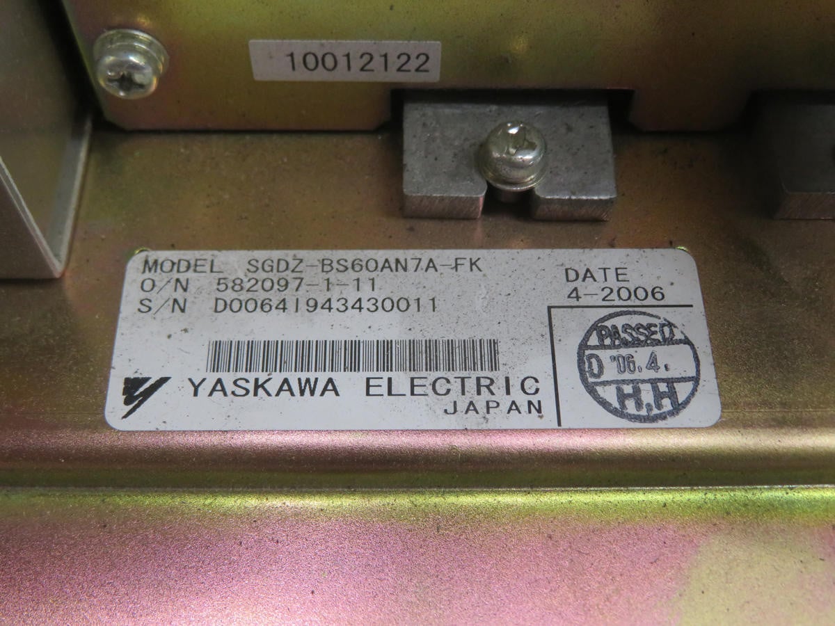 0.4 KW Yaskawa #SGDZ-BS60AN7A-FK, Servo Driver (2 available) - Image 4