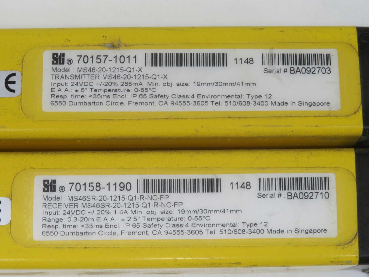 STI #MS46-20-1215-Q1-X, Light Curtain Transmitter Receiver Pair - Image 7