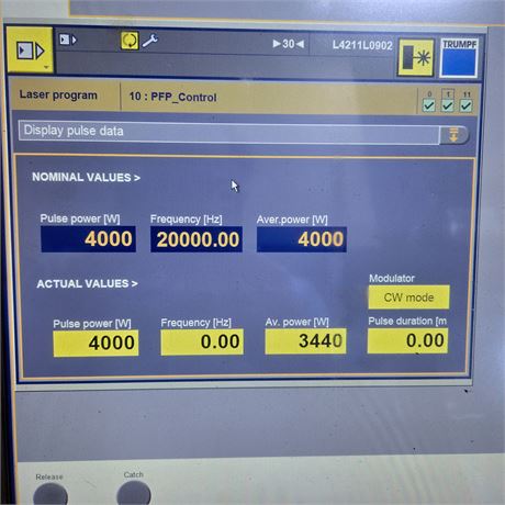Trumpf #TruLaser-2030, CNC fiber laser, 4000 watt, TruDisk 4001, 5' x 10' table, 118" X, 59" Y, 4.5" Z, dual - Image 10