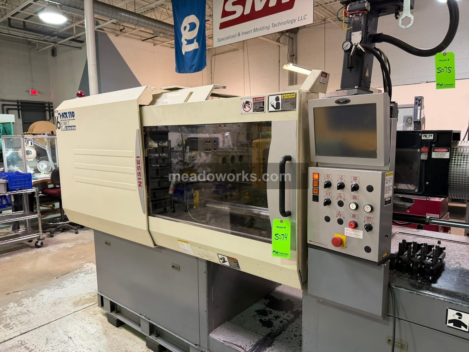 112 Ton, 4.9 oz., Nissei #FNX110, Electric Injection Molder, 18.1" x 18.1" tie bar spacing, 28.3" daylight - Image 4