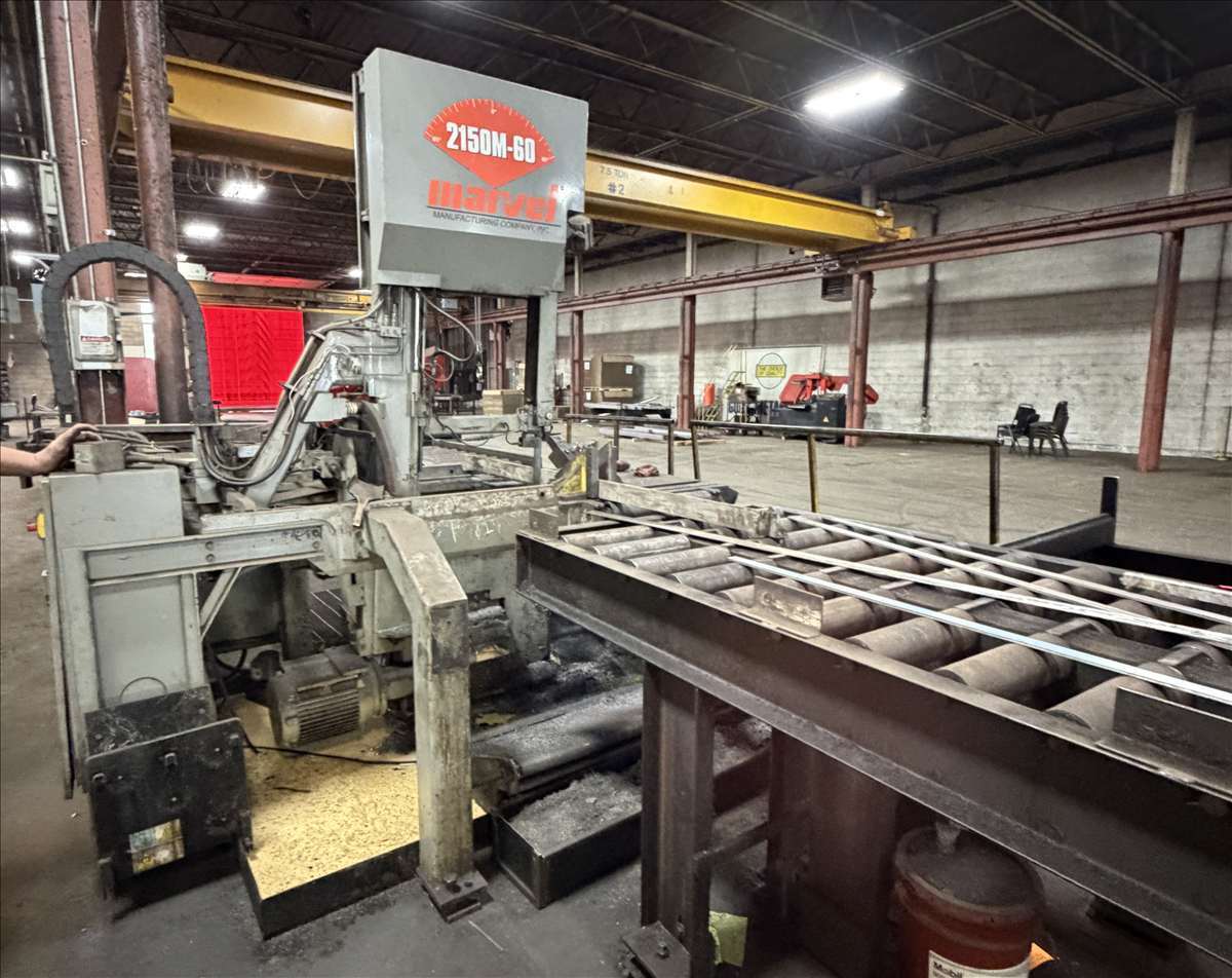 20" x 25" Marvel #F-2150-60-M, semi-automatic vertical tilt frame band saw, 20" round, 60° tilt, 7.5 HP - Image 2
