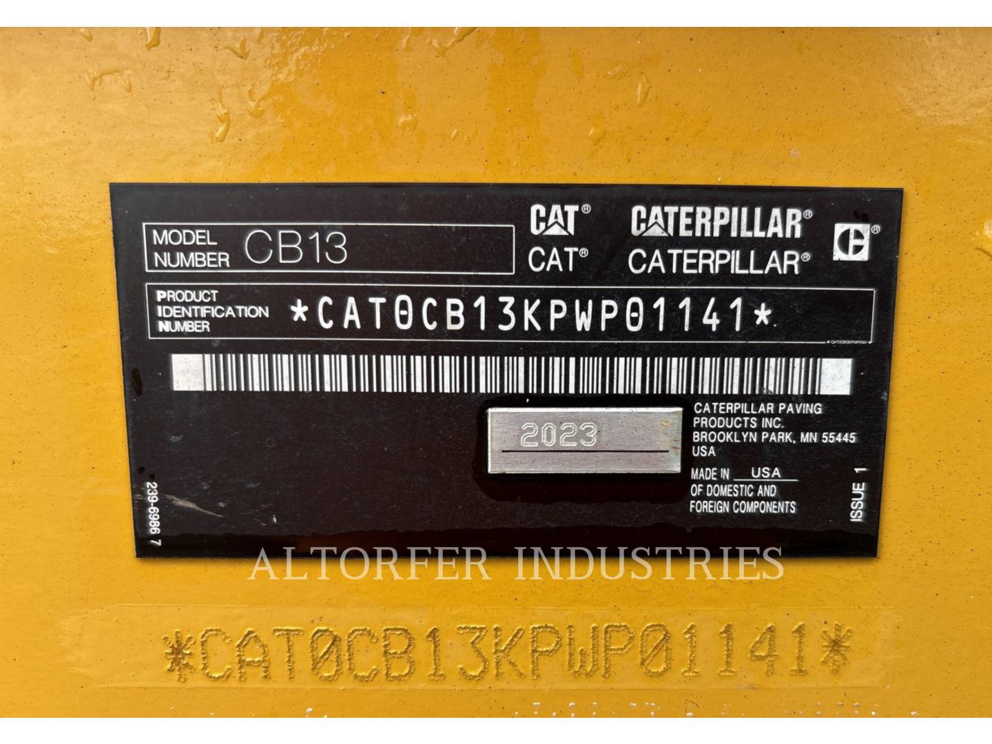 Caterpillar CB13-01, 1792 hours, S/N: PWP01141, 2023 - Image 6