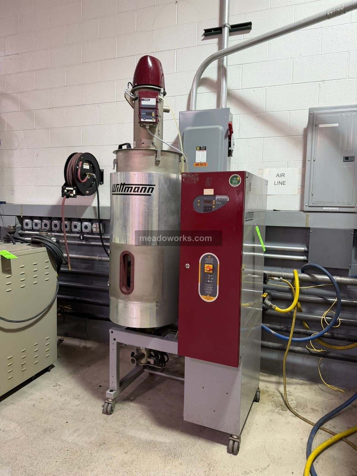 Wittmann #Drymax-D60-150-M, Desiccant Dryer w/DPS, drying hopper & Feedmax loader, 480 V., 2010 - Image 2