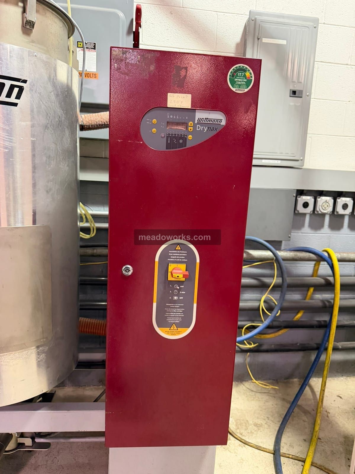 Wittmann #Drymax-D60-150-M, Desiccant Dryer w/DPS, drying hopper & Feedmax loader, 480 V., 2010 - Image 4