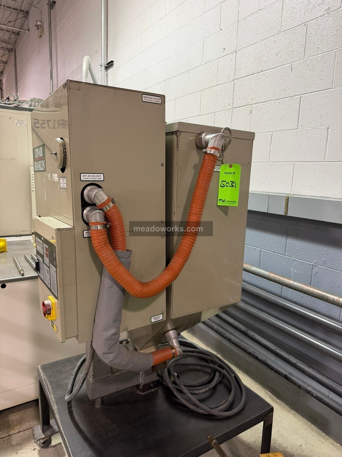 Conair Franklin #D30H2000000, Dryer w/Compu-Dry CD30 Control & Drying Hopper, hopper #18137001, steel table - Image 2
