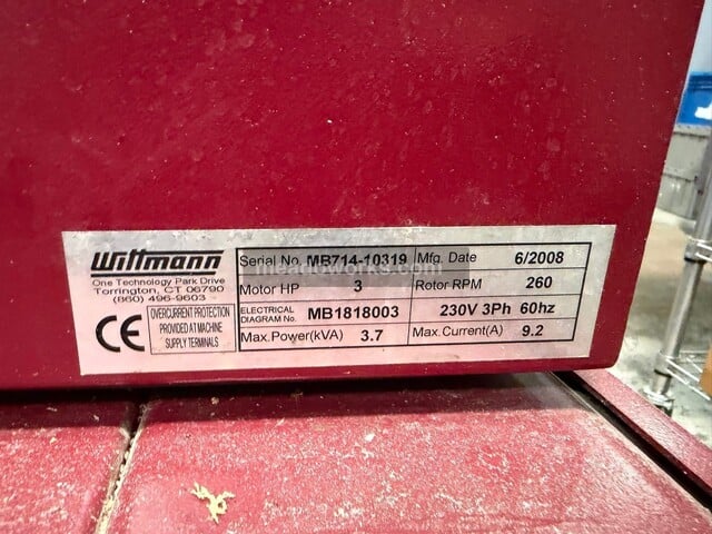 Wittmann, Granulator, 3 HP, 260 RPM rotor, CMB control station, on casters, 230 V., 3 Ph., 2008 - Image 7