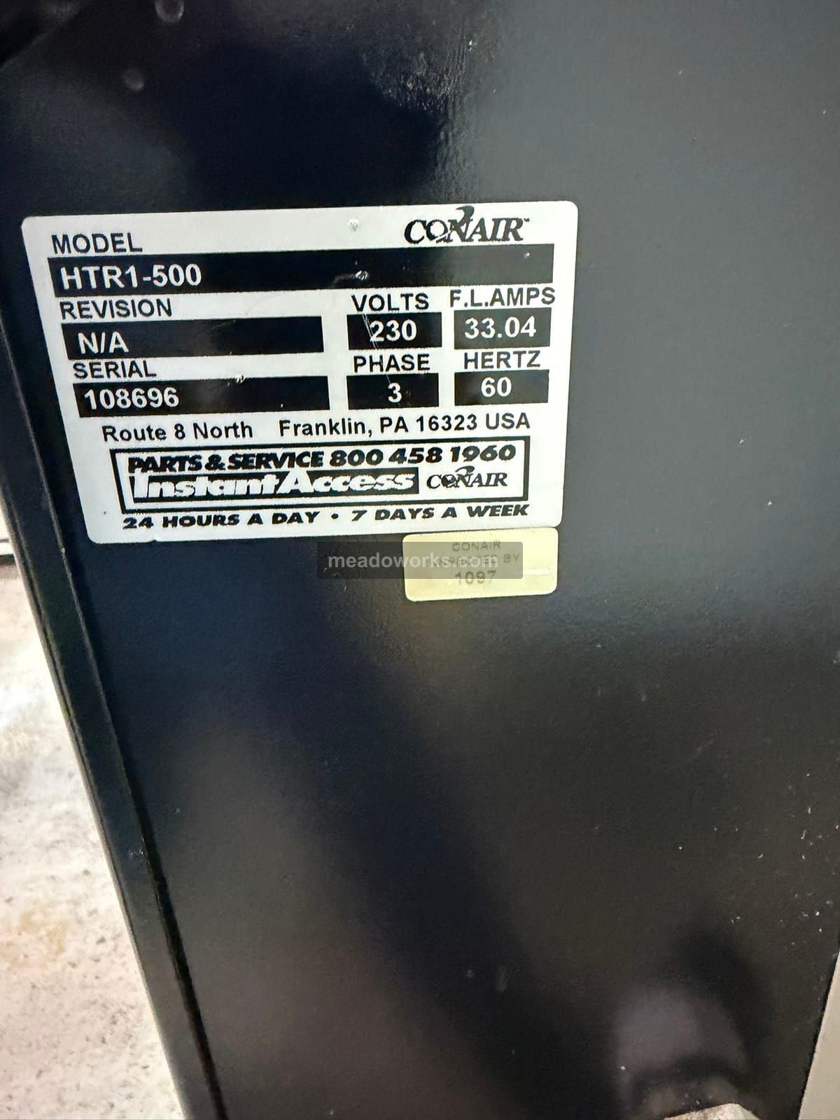 Conair #HTR1-500, Hot Oil Unit, TH-1 control, 230 V. - Image 5