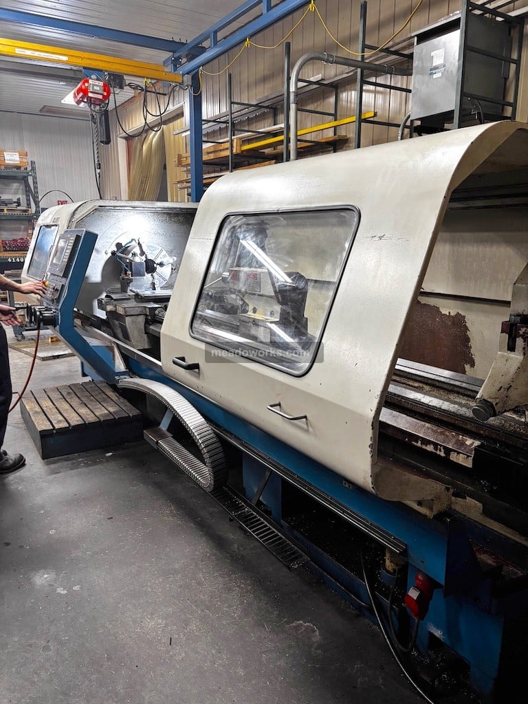 FAT/Toolmex #TUR-630-MN, CNC Lathe, 24.8" swing, 118" centers, 4.13" spindle bore, tailstock, steady rest - Image 1