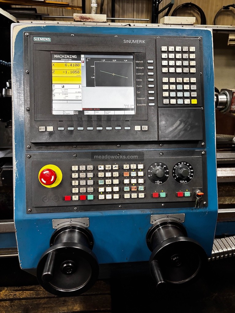 FAT/Toolmex #TUR-630-MN, CNC Lathe, 24.8" swing, 118" centers, 4.13" spindle bore, tailstock, steady rest - Image 6