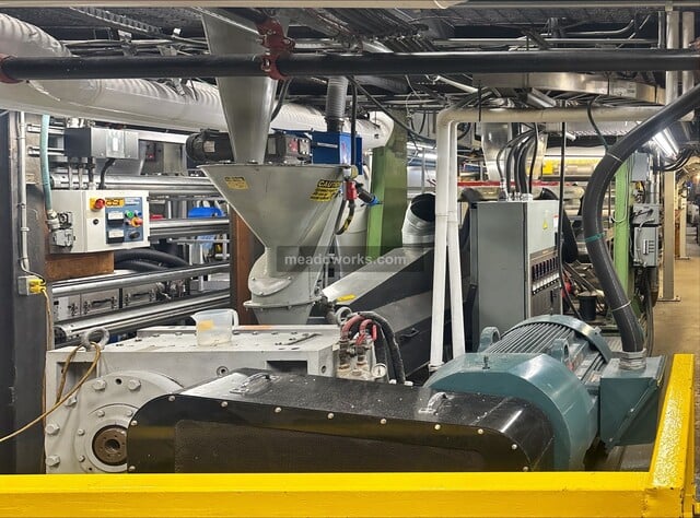 4.5" Addex, Blown Film Extrusion Line, 24:1 L/D smooth bore extruder, 250 HP, 12" die, IBC, corona treater - Image 2