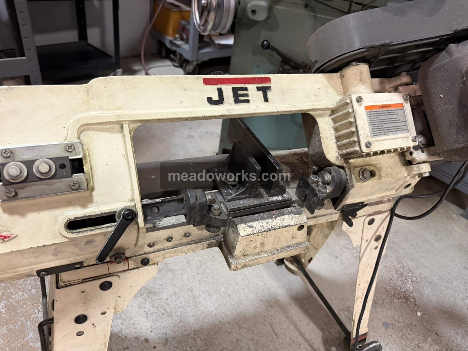Jet, Horizontal/Vertical Metal Cutting Band Saw, 1/2 HP, manual, floor stand w/wheels, 115/230 V. - Image 2