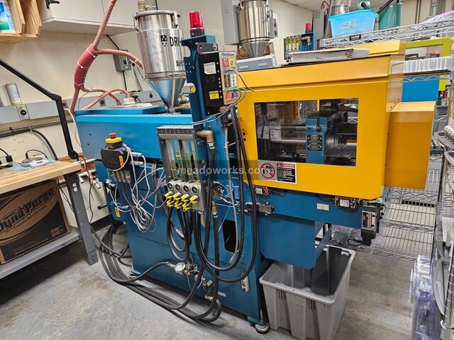 12 Ton, Boy #12A, Horizontal Injection Molding Machine, 10.19" x 10.19" tie bar spacing, 15.74" x 8.66" - Image 2