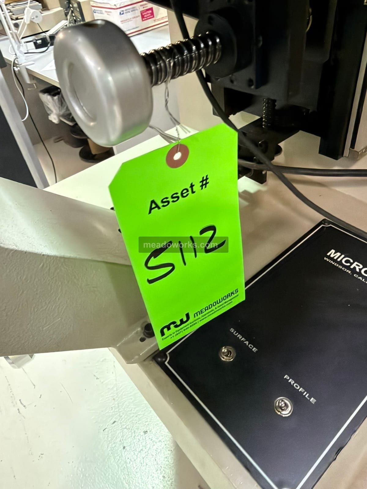 14" MicroVu #S14, Optical Comparator, Q16 digital read out, edge detector, V-blocks, 117 V. - Image 8