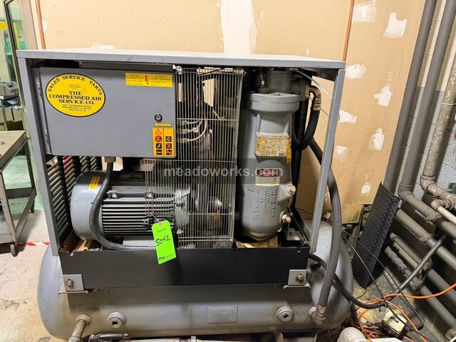 122 cfm, Atlas Copco #GA18, Tank Mounted Rotary Screw Air Compressor, 25 HP, 230/460 V., 56,477 hours - Image 4