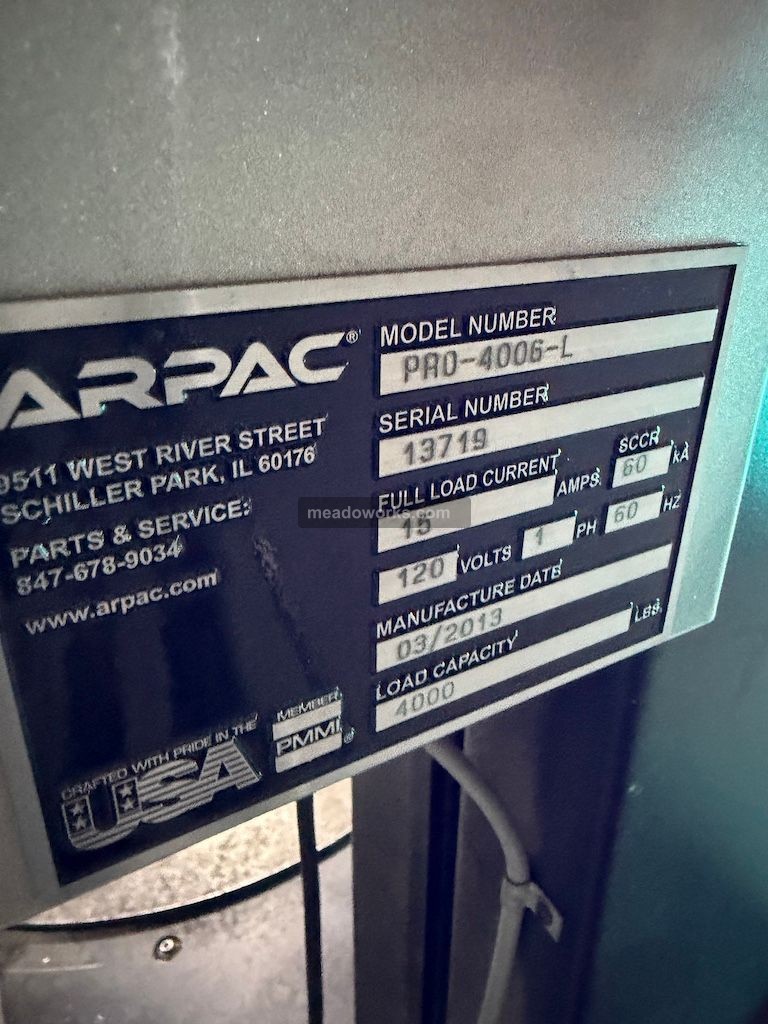Arpac #Pro-4006-L, Pallet Wrapper, 4,000 lb. capacity, 120 V., 2013 - Image 8